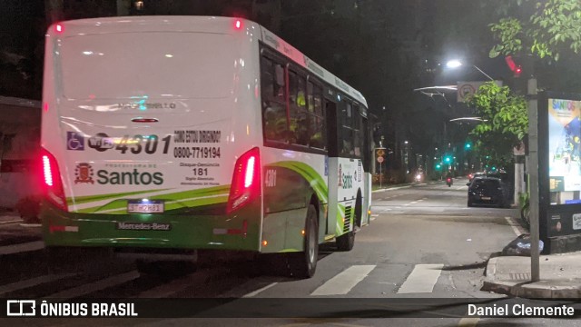 Viação Piracicabana Santos 4301 na cidade de Santos, São Paulo, Brasil, por Daniel Clemente. Número da foto: #11756157.