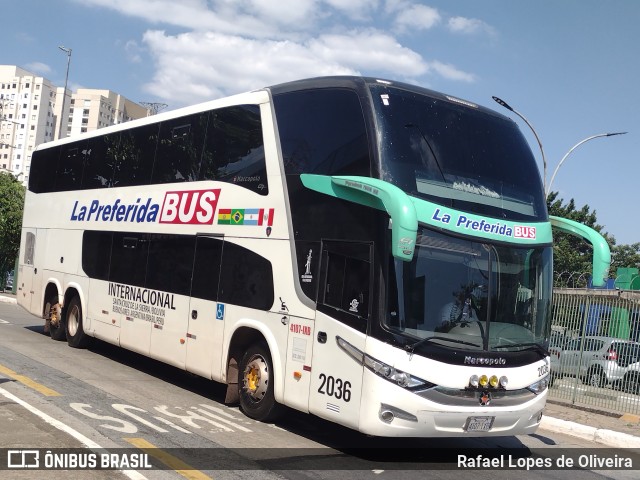 La Preferida Bus 2036 na cidade de São Paulo, São Paulo, Brasil, por Rafael Lopes de Oliveira. Número da foto: #11758781.