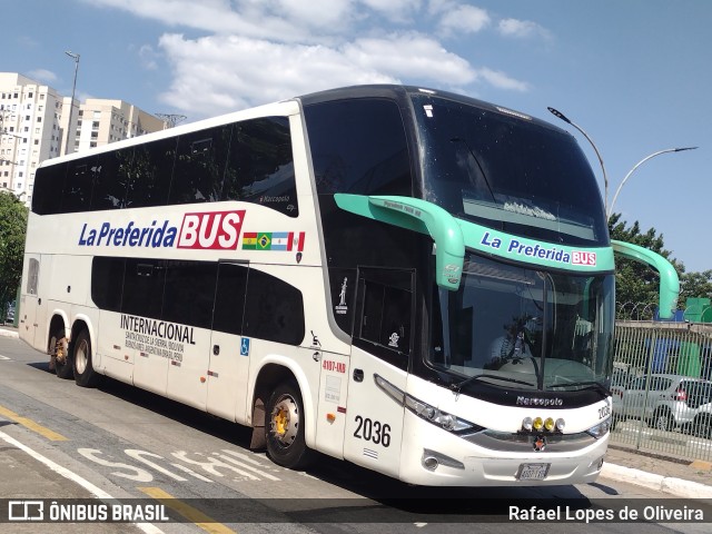 La Preferida Bus 2036 na cidade de São Paulo, São Paulo, Brasil, por Rafael Lopes de Oliveira. ID da foto: 11758781.