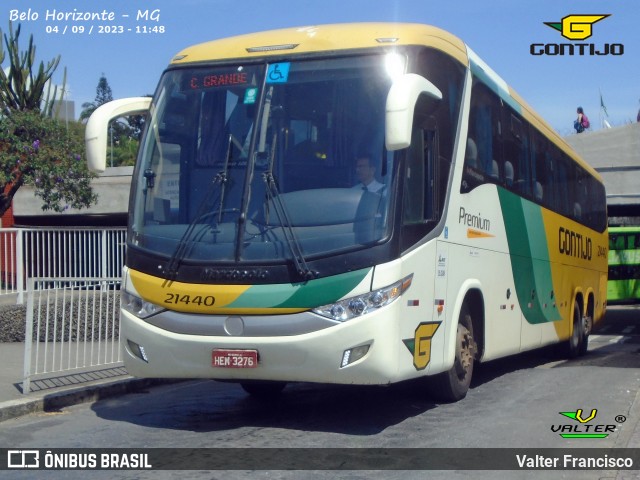 Empresa Gontijo de Transportes 21440 na cidade de Belo Horizonte, Minas Gerais, Brasil, por Valter Francisco. ID da foto: 11756725.