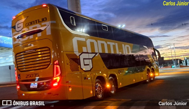 Empresa Gontijo de Transportes 25035 na cidade de Goiânia, Goiás, Brasil, por Carlos Júnior. ID da foto: 11757438.