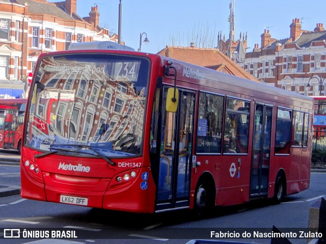 Metroline DEM1347 na cidade de London, Greater London, Inglaterra, por Fabricio do Nascimento Zulato. Número da foto: #11758545.