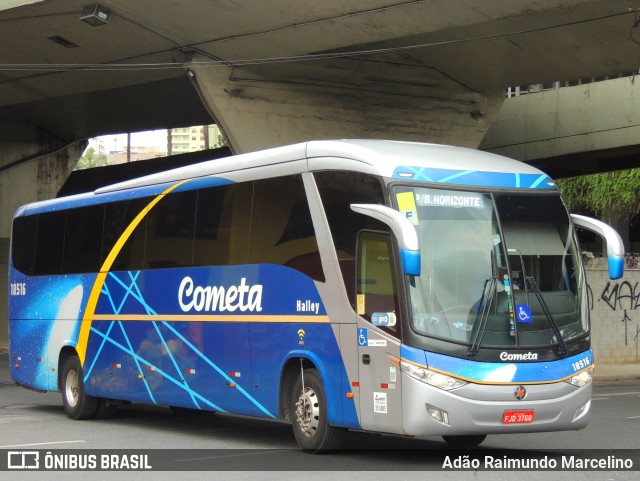 Viação Cometa 18516 na cidade de Belo Horizonte, Minas Gerais, Brasil, por Adão Raimundo Marcelino. ID da foto: 11758765.