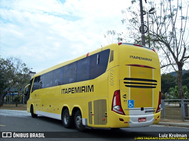 Viação Itapemirim 60093 na cidade de Juiz de Fora, Minas Gerais, Brasil, por Luiz Krolman. ID da foto: 11760736.