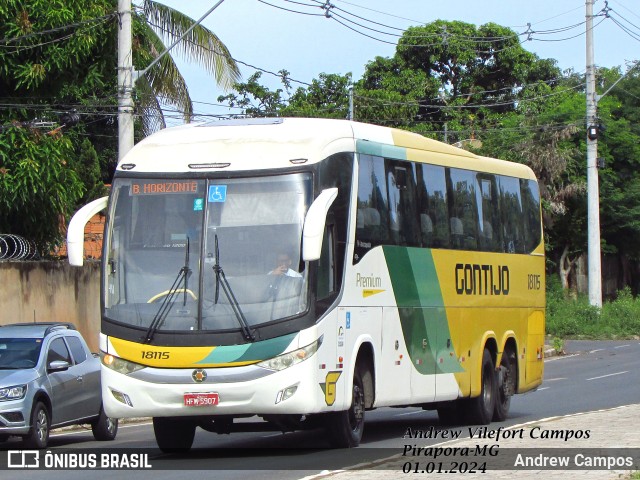 Empresa Gontijo de Transportes 18115 na cidade de Pirapora, Minas Gerais, Brasil, por Andrew Campos. Número da foto: #11761142.