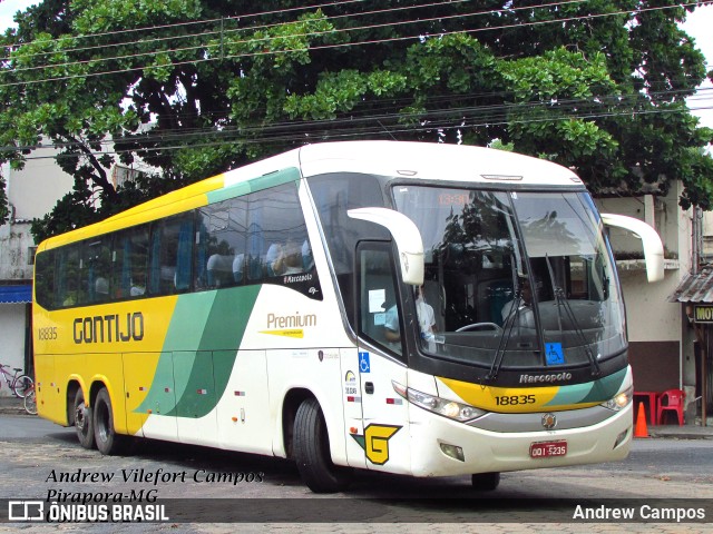 Empresa Gontijo de Transportes 18835 na cidade de Pirapora, Minas Gerais, Brasil, por Andrew Campos. Número da foto: #11761154.