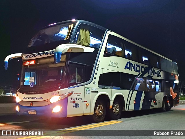 Empresa de Transportes Andorinha 7404 na cidade de São José dos Campos, São Paulo, Brasil, por Robson Prado. ID da foto: 11760012.