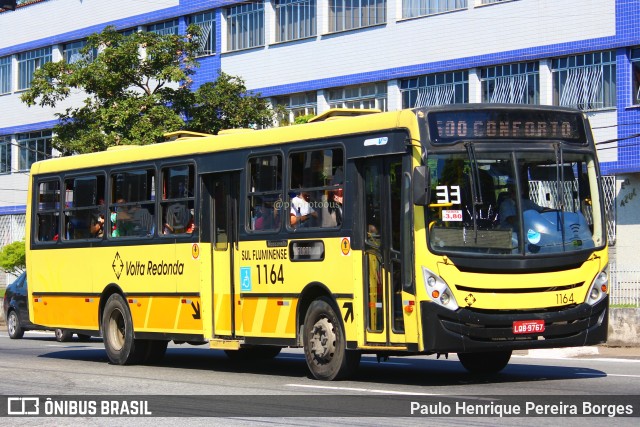 Viação Sul Fluminense 1164 na cidade de Volta Redonda, Rio de Janeiro, Brasil, por Paulo Henrique Pereira Borges. Número da foto: #11760304.
