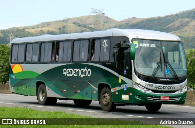 Redenção Turismo 7280 na cidade de Roseira, São Paulo, Brasil, por Adriano Duarte. ID da foto: 11761094.