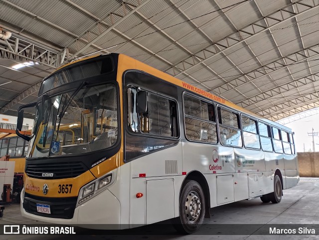 Coletivo Transportes 3657 na cidade de Caruaru, Pernambuco, Brasil, por Marcos Silva. Número da foto: #11762968.