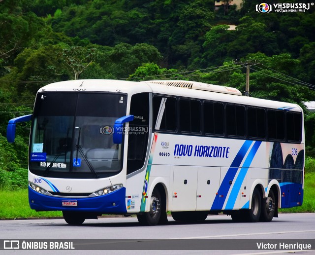 Viação Novo Horizonte 306 na cidade de Petrópolis, Rio de Janeiro, Brasil, por Victor Henrique. ID da foto: 11763776.