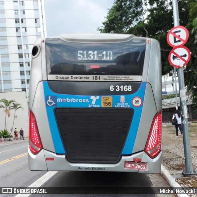 Viação Paratodos > São Jorge > Metropolitana São Paulo > Mobibrasil 6 3168 na cidade de São Paulo, São Paulo, Brasil, por Michel Nowacki. ID da foto: 11763703.