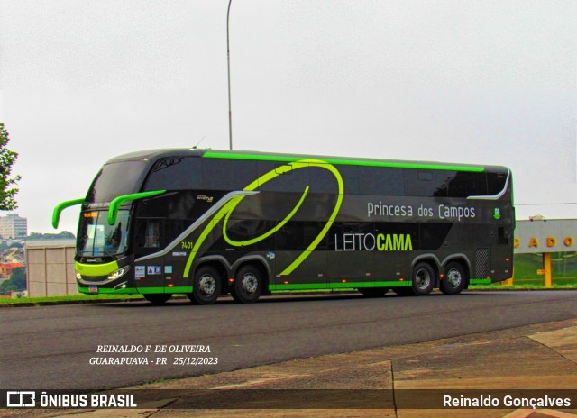 Expresso Princesa dos Campos 7401 na cidade de Guarapuava, Paraná, Brasil, por Reinaldo Gonçalves. Número da foto: #11761545.