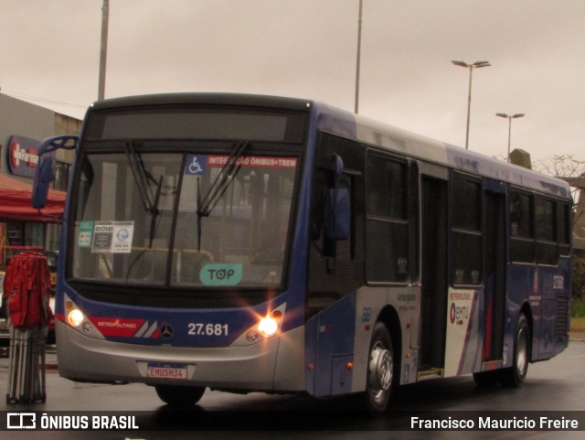 BB Transportes e Turismo 27.681 na cidade de Barueri, São Paulo, Brasil, por Francisco Mauricio Freire. ID da foto: 11761831.