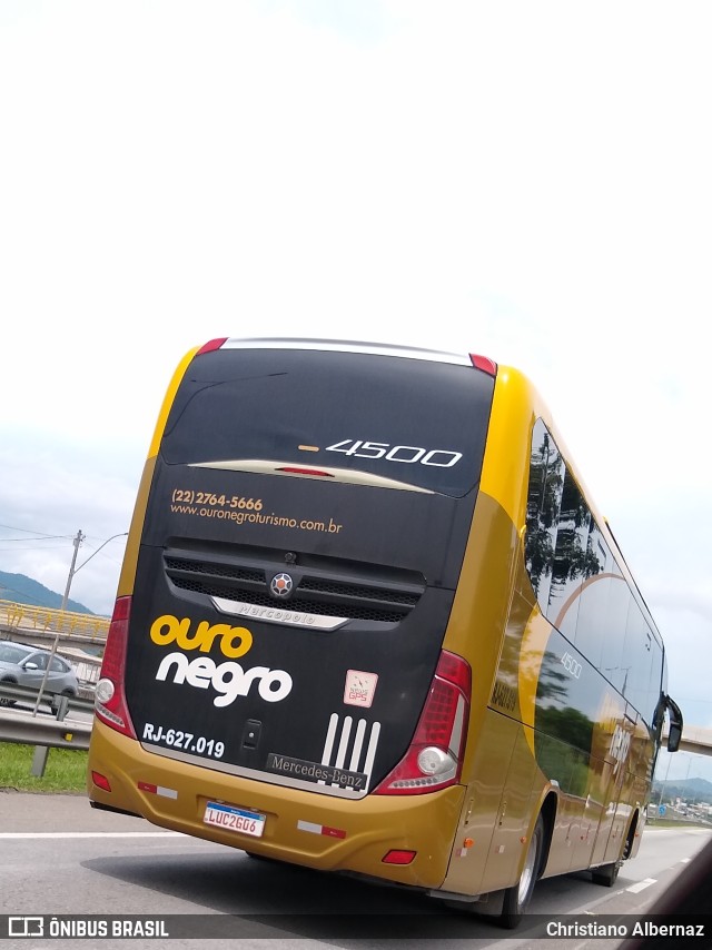 Ouro Negro Transportes e Turismo RJ 627.019 na cidade de Tanguá, Rio de Janeiro, Brasil, por Christiano Albernaz. ID da foto: 11763004.