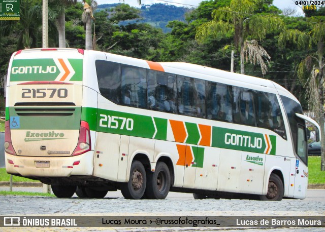 Empresa Gontijo de Transportes 21570 na cidade de Perdões, Minas Gerais, Brasil, por Lucas de Barros Moura. ID da foto: 11762349.