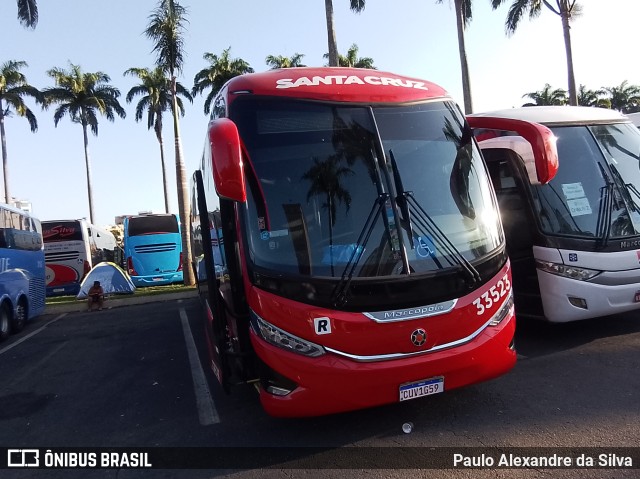 Viação Santa Cruz 33523 na cidade de Aparecida, São Paulo, Brasil, por Paulo Alexandre da Silva. Número da foto: #11763212.