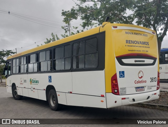 Coletivo Transportes 3613 na cidade de Caruaru, Pernambuco, Brasil, por Vinicius Palone. ID da foto: 11761980.