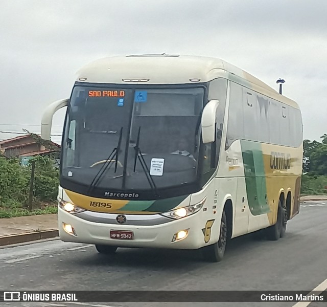 Empresa Gontijo de Transportes 18195 na cidade de Montes Claros, Minas Gerais, Brasil, por Cristiano Martins. ID da foto: 11762096.