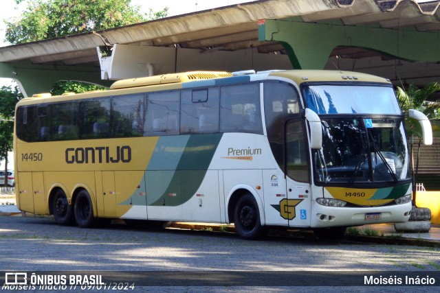 Empresa Gontijo de Transportes 14450 na cidade de Cubatão, São Paulo, Brasil, por Moiséis Inácio. ID da foto: 11767320.