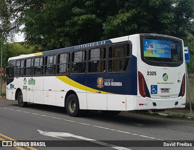 Viação Elite 2325 na cidade de Volta Redonda, Rio de Janeiro, Brasil, por David Freitas. ID da foto: 11764502.