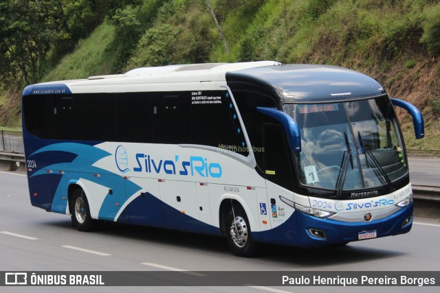 Silva's Rio Turismo e Fretamento 2024 na cidade de Piraí, Rio de Janeiro, Brasil, por Paulo Henrique Pereira Borges. ID da foto: 11765606.