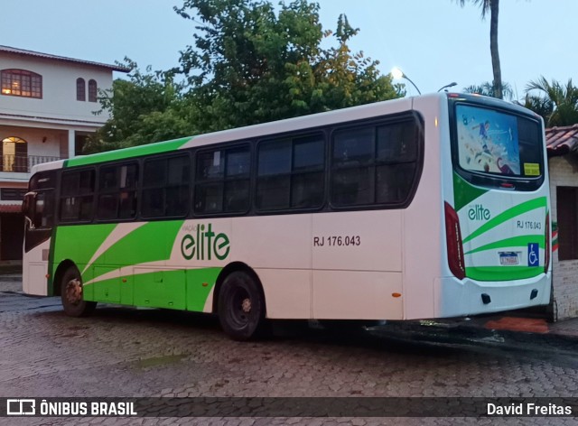 Viação Elite RJ 176.043 na cidade de Barra Mansa, Rio de Janeiro, Brasil, por David Freitas. Número da foto: #11764547.