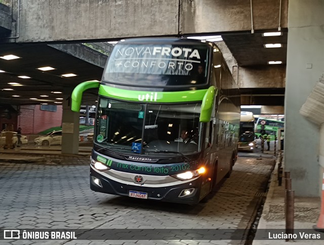 UTIL - União Transporte Interestadual de Luxo 20102 na cidade de Belo Horizonte, Minas Gerais, Brasil, por Luciano Veras. ID da foto: 11767991.