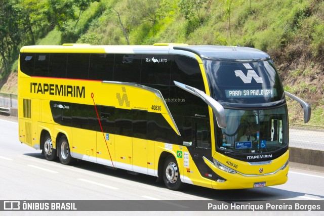 Viação Nova Itapemirim 40836 na cidade de Piraí, Rio de Janeiro, Brasil, por Paulo Henrique Pereira Borges. ID da foto: 11765517.