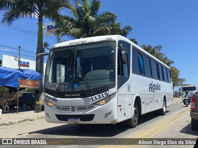 Águia Turismo 11315 na cidade de Campina Grande, Paraíba, Brasil, por Alison Diego Dias da Silva. ID da foto: 11764562.