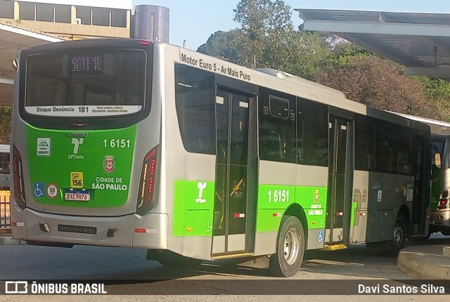 Transcooper > Norte Buss 1 6151 na cidade de São Paulo, São Paulo, Brasil, por Davi Santos Silva. Número da foto: #12451278.