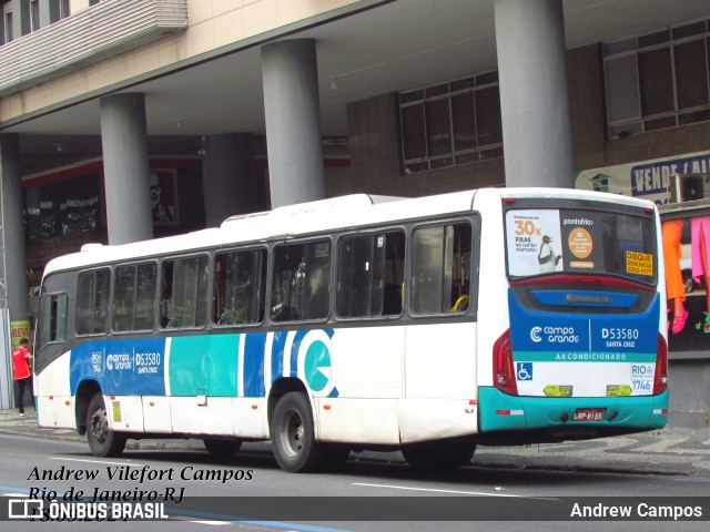 Transportes Campo Grande D53580 na cidade de Rio de Janeiro, Rio de Janeiro, Brasil, por Andrew Campos. Número da foto: #12451509.