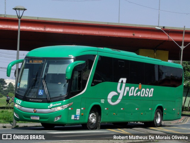Viação Graciosa 102 na cidade de Curitiba, Paraná, Brasil, por Robert Matheus De Morais Oliveira. Número da foto: #12452291.