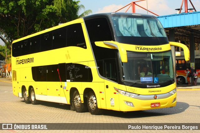 Viação Itapemirim 17021 na cidade de Resende, Rio de Janeiro, Brasil, por Paulo Henrique Pereira Borges. Número da foto: #12452310.