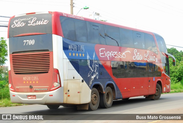 Expresso São Luiz 7700 na cidade de Cuiabá, Mato Grosso, Brasil, por Buss Mato Grossense. Número da foto: #12452881.