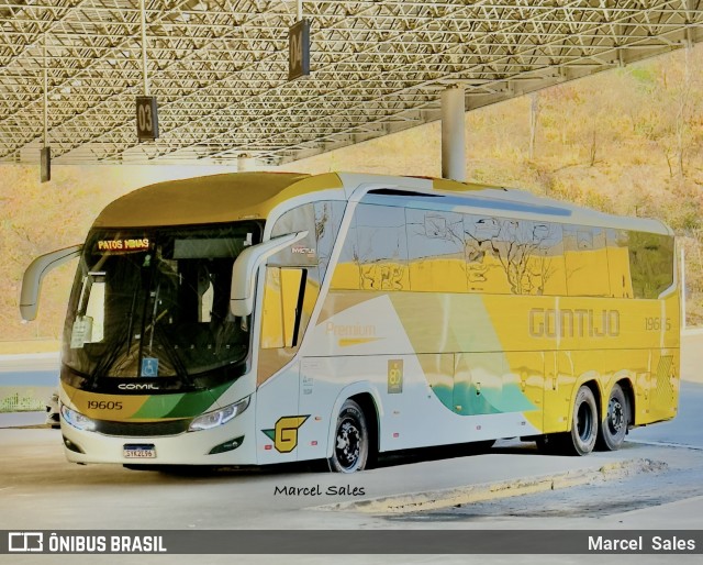 Empresa Gontijo de Transportes 19605 na cidade de Pará de Minas, Minas Gerais, Brasil, por Marcel  Sales. Número da foto: #12452916.