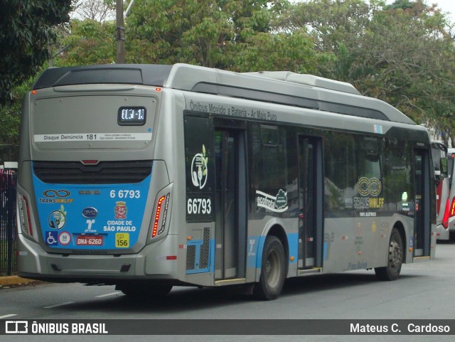 Transwolff Transportes e Turismo 6 6793 na cidade de São Paulo, São Paulo, Brasil, por Mateus C.  Cardoso. Número da foto: #12450846.