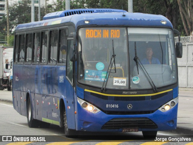 Transportes Paranapuan B10416 na cidade de Rio de Janeiro, Rio de Janeiro, Brasil, por Jorge Gonçalves. Número da foto: #12451865.