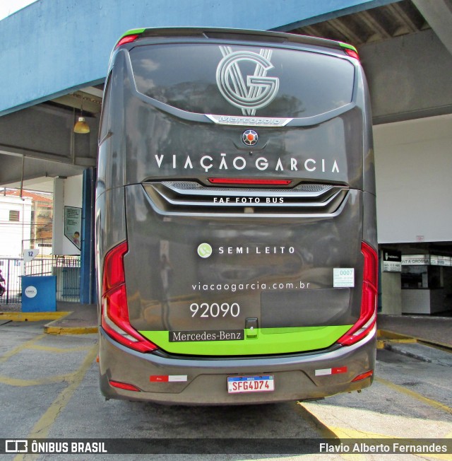 Viação Garcia 92090 na cidade de Sorocaba, São Paulo, Brasil, por Flavio Alberto Fernandes. Número da foto: #12451881.