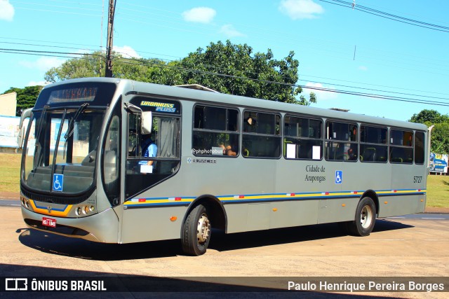TUA - Transporte Urbano Arapongas 5727 na cidade de Arapongas, Paraná, Brasil, por Paulo Henrique Pereira Borges. Número da foto: #12452395.
