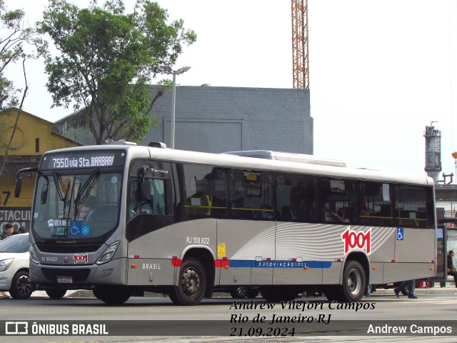 Auto Viação 1001 RJ 108.822 na cidade de Rio de Janeiro, Rio de Janeiro, Brasil, por Andrew Campos. Número da foto: #12475137.