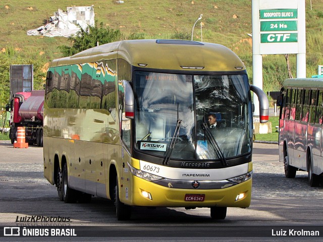 Viação Itapemirim 60673 na cidade de Juiz de Fora, Minas Gerais, Brasil, por Luiz Krolman. Número da foto: #12473972.