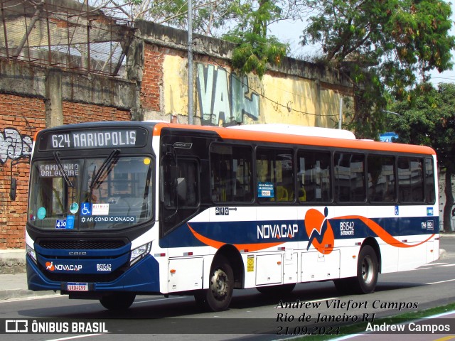 Viação Novacap B51542 na cidade de Rio de Janeiro, Rio de Janeiro, Brasil, por Andrew Campos. Número da foto: #12477771.