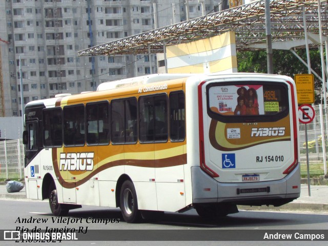 Transportes Fabio's RJ 154.010 na cidade de Rio de Janeiro, Rio de Janeiro, Brasil, por Andrew Campos. Número da foto: #12477780.