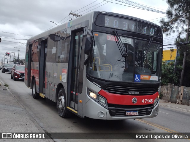 Pêssego Transportes 4 7146 na cidade de São Paulo, São Paulo, Brasil, por Rafael Lopes de Oliveira. Número da foto: #12477413.