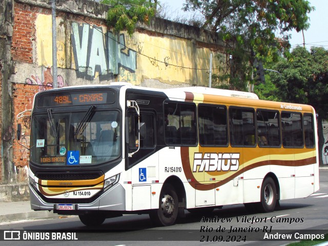 Transportes Fabio's RJ 154.010 na cidade de Rio de Janeiro, Rio de Janeiro, Brasil, por Andrew Campos. Número da foto: #12477779.