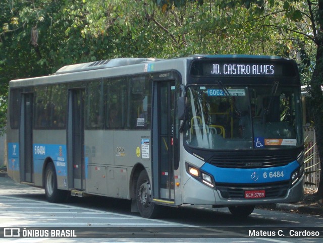 Transwolff Transportes e Turismo 6 6484 na cidade de São Paulo, São Paulo, Brasil, por Mateus C.  Cardoso. Número da foto: #12475910.