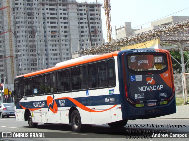 Viação Novacap B51507 na cidade de Rio de Janeiro, Rio de Janeiro, Brasil, por Andrew Campos. Número da foto: #12477763.
