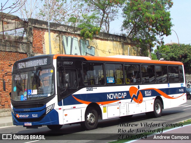 Viação Novacap B51540 na cidade de Rio de Janeiro, Rio de Janeiro, Brasil, por Andrew Campos. Número da foto: #12477765.
