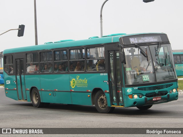 Transporte Coletivo Estrela 1234 na cidade de Florianópolis, Santa Catarina, Brasil, por Rodrigo Fonseca. Número da foto: #12477322.